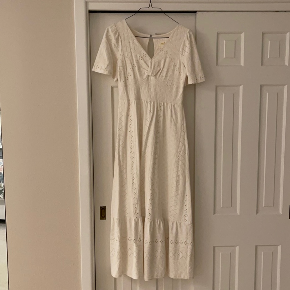 Ivory Eyelet Maxi Dress